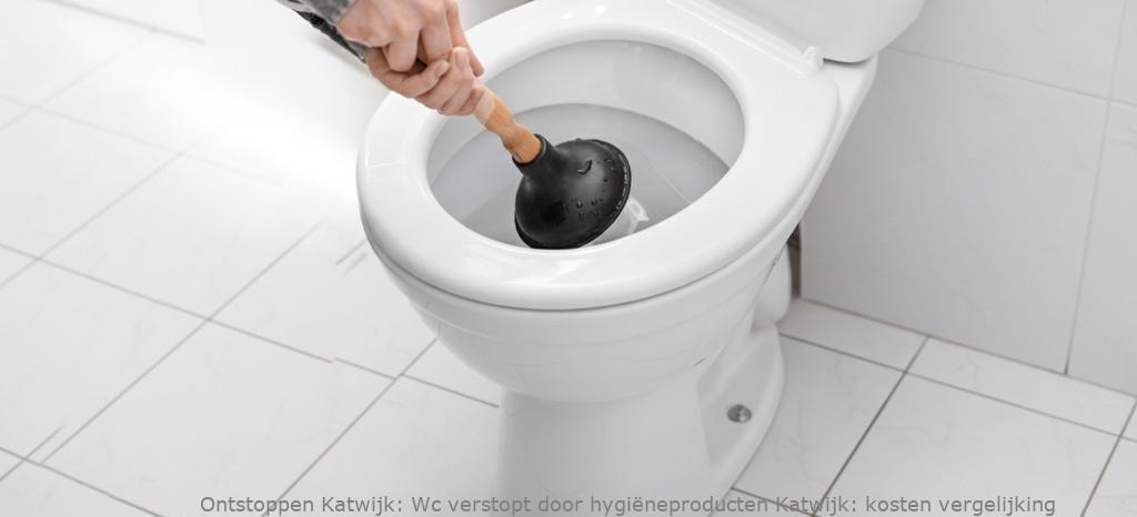 Wc verstopt door hygiëneproducten Katwijk: kosten vergelijking